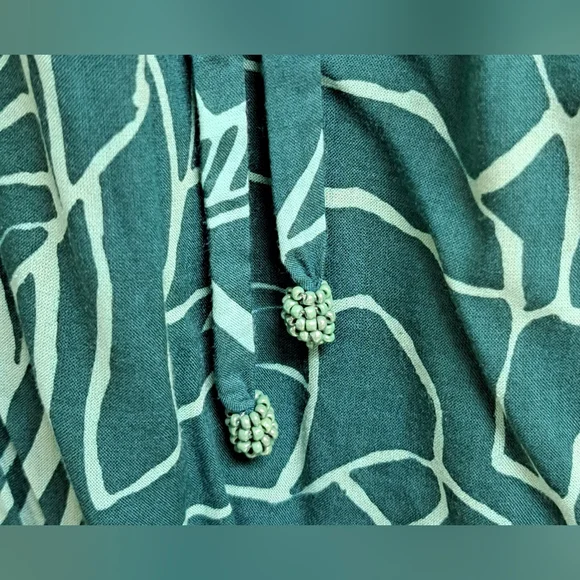 Khush Clothing Borabora Strapless ColumnMaxi Dress in Emerald Green Puzzle print - Picture 6 of 9